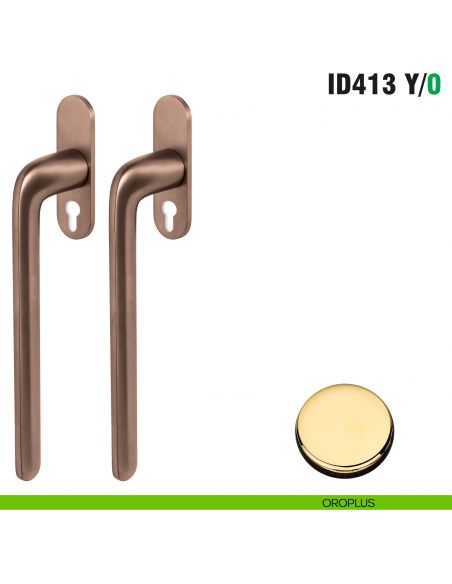 Maniglione per alzante scorrevole ID413 Y/0 accoppiato Colombo Design con placca minimale Zero Evolution - oroplus