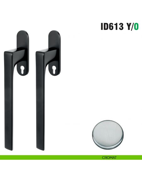Maniglione per alzante scorrevole ID613 Y/0 accoppiato Colombo Design con placca minimale Zero Evolution - cromat