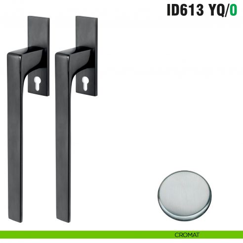 Maniglione per alzante scorrevole ID613 YQ/0 accoppiato Colombo Design con placca minimale Zero Evolution - cromat