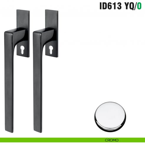 Maniglione per alzante scorrevole ID613 YQ/0 accoppiato Colombo Design con placca minimale Zero Evolution - cromo