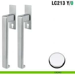 Maniglione per alzante scorrevole LC213 Y/0 accoppiato Colombo Design con placca minimale Zero Evolution 2