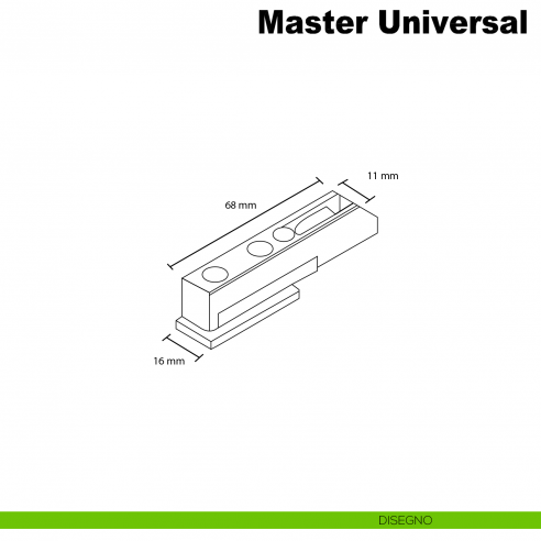 Fermo superiore in battuta per kit Master Universal Caimi Export disegno