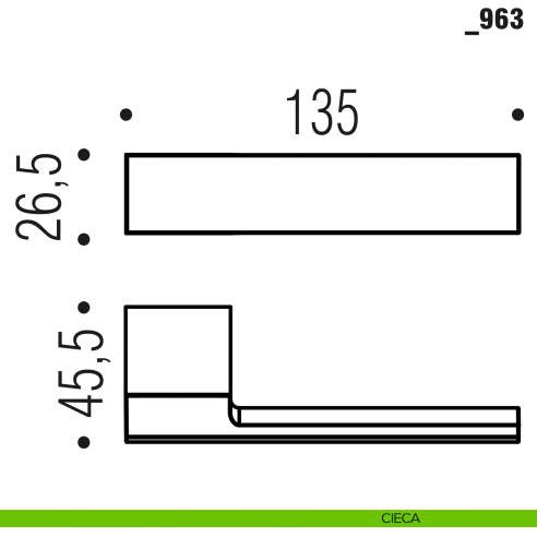 Maniglia per porta _963 Colombo Design disegno