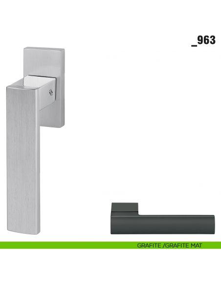 Maniglia per finestra martellina DK _963 Colombo Design grafite - grafite mat
