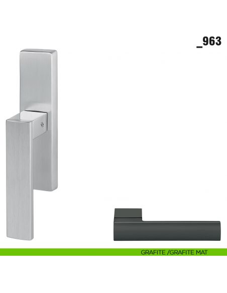 Maniglia per finestra cremonese _963 Colombo Design grafite -  grafite mat