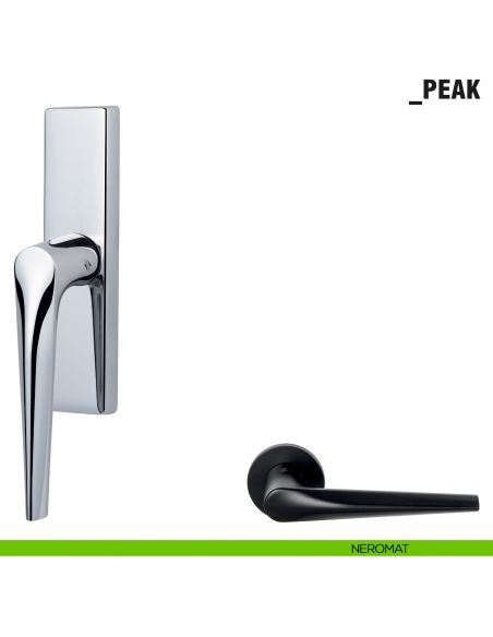 Maniglia per finestra cremonese Peak Colombo Design neromat