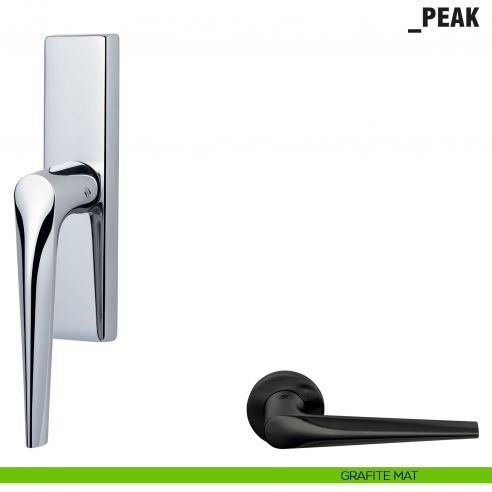 Maniglia per finestra cremonese Peak Colombo Design grafite mat