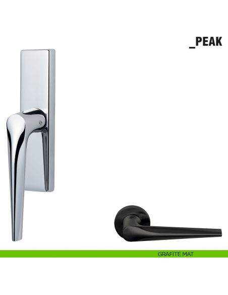 Maniglia per finestra cremonese Peak Colombo Design grafite mat
