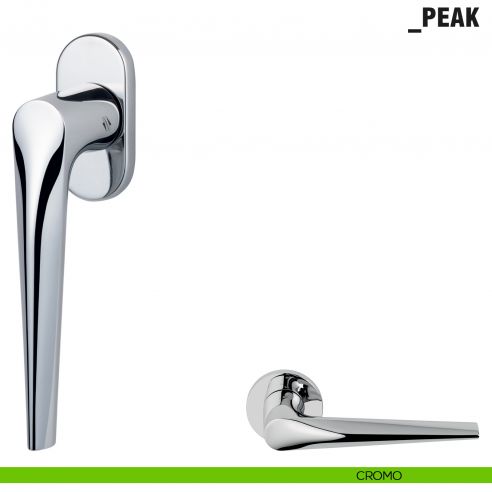 Maniglia per finestra martellina DK Peak Colombo Design cromo