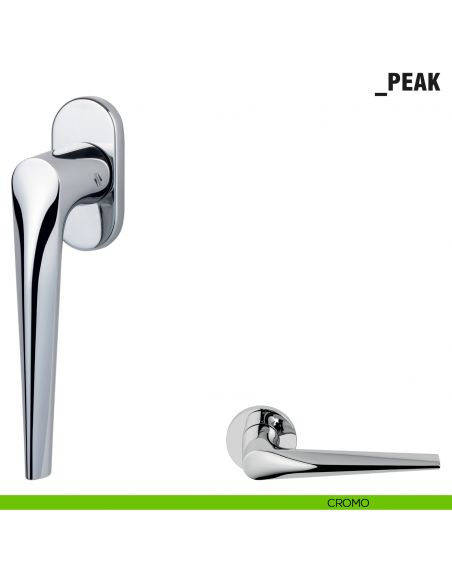 Maniglia per finestra martellina DK Peak Colombo Design cromo