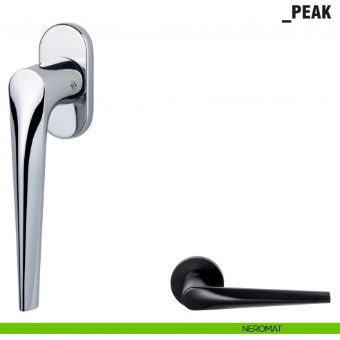 Maniglia per finestra martellina DK Peak Colombo Design neromat