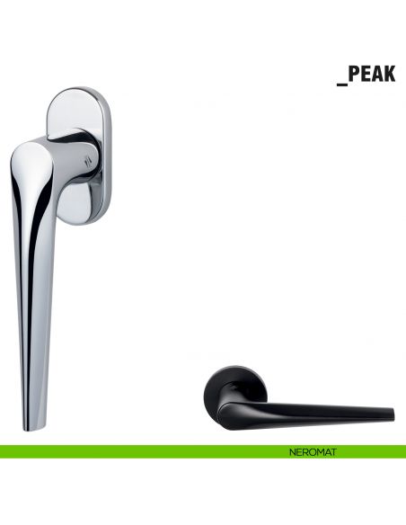 Maniglia per finestra martellina DK Peak Colombo Design neromat