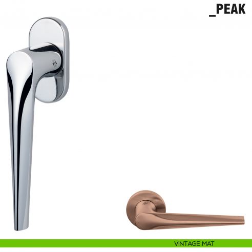 Maniglia per finestra martellina DK Peak Colombo Design vintage mat