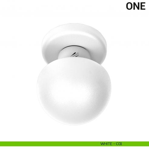 Pomolo per porta fisso One Colombo Design Mood Collection white