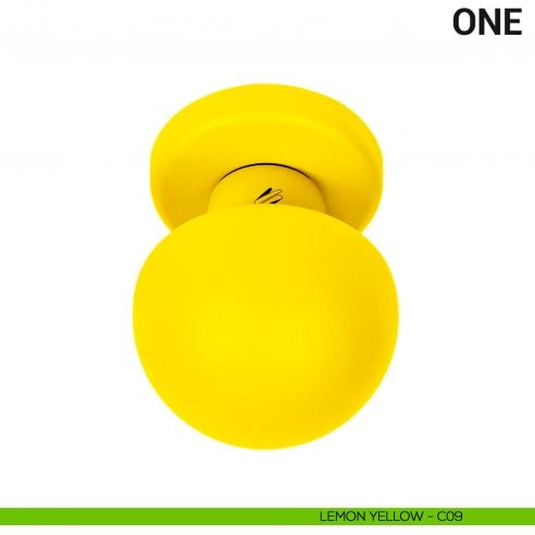 Pomolo per porta fisso One Colombo Design Mood Collection lemon yellow