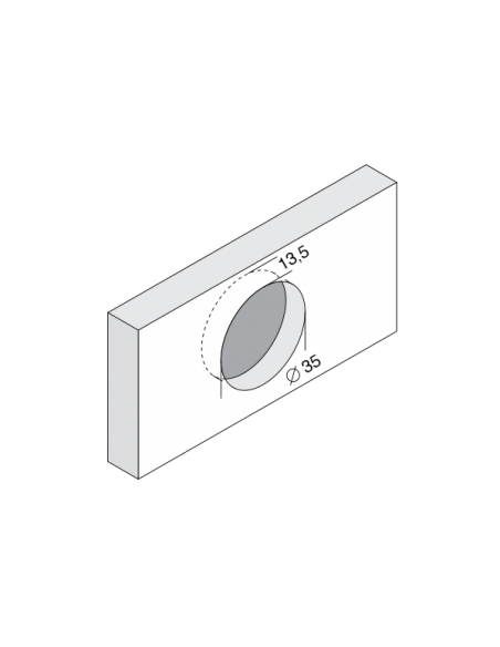 Maniglia incasso per mobile Confalonieri MB09129 disegno