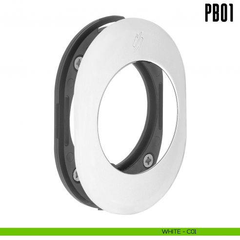 Rosetta con sottorosetta in nylon PB01 Colombo Design Mood Collection white