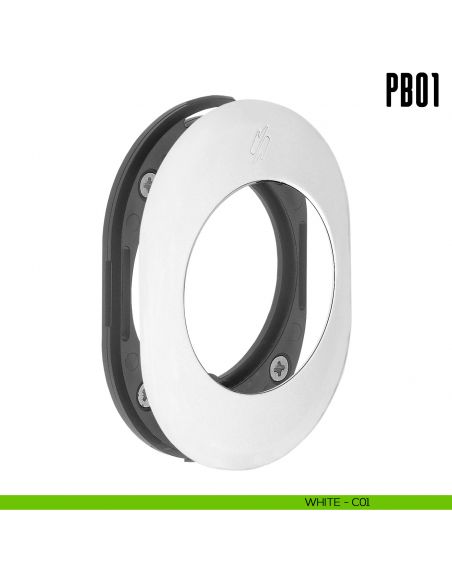 Rosetta con sottorosetta in nylon PB01 Colombo Design Mood Collection white