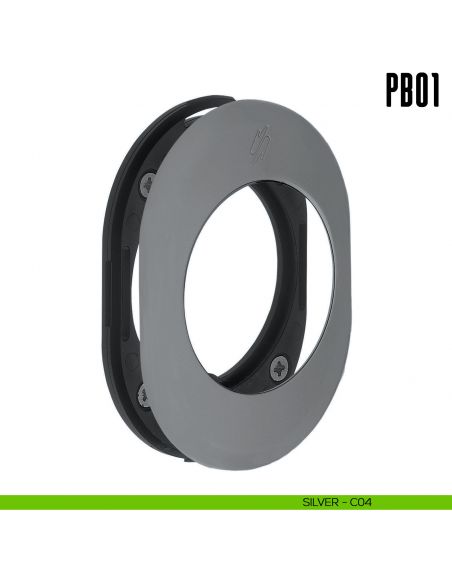 Rosetta con sottorosetta in nylon PB01 Colombo Design Mood Collection silver