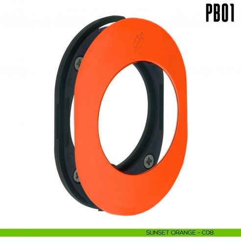 Rosetta con sottorosetta in nylon PB01 Colombo Design Mood Collection sunset orange