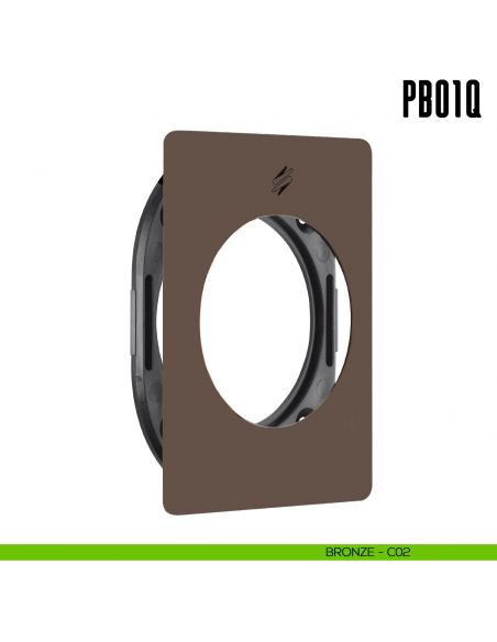 Rosetta quadrata con sottorosetta in nylon PB01/Q Colombo Design Mood Collection bronze