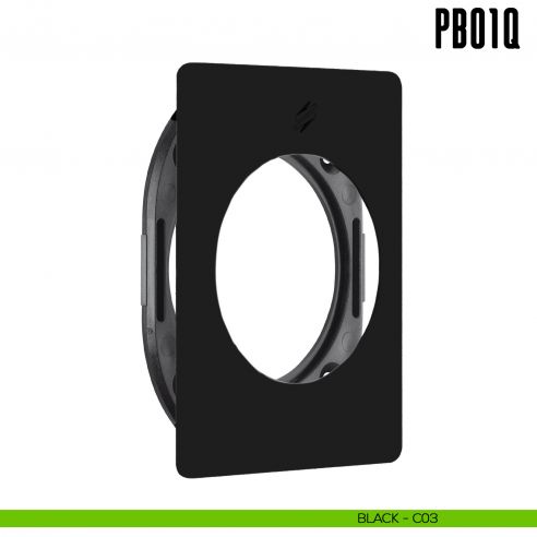 Rosetta quadrata con sottorosetta in nylon PB01/Q Colombo Design Mood Collection black