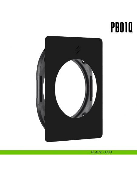 Rosetta quadrata con sottorosetta in nylon PB01/Q Colombo Design Mood Collection black