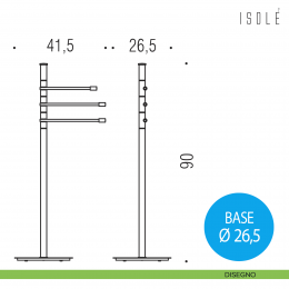 Piantana porta salvietta Colombo Design Isole 2