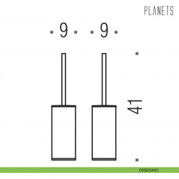 Porta scopino da appoggio Colombo Design Planets 2