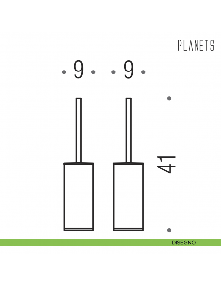Porta scopino da appoggio Colombo Design Planets disegno