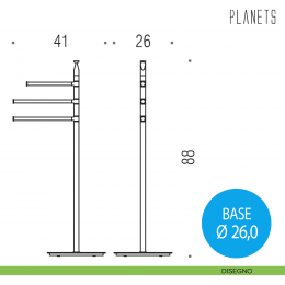 Piantana porta salvietta Colombo Design Planets 2