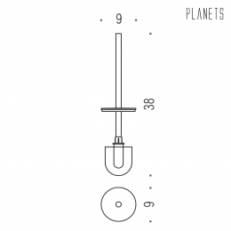 Manico con ciuffo Colombo Design Planets B9868