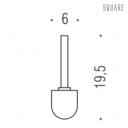 Ciuffo in setola con prolunga Colombo Design Square B9757