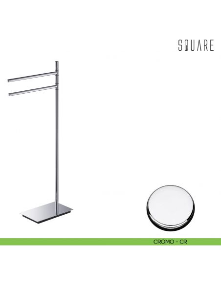 Piantana porta salvietta Colombo Design Square cromo