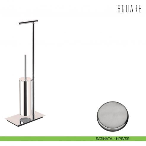 Piantana porta rotolo e porta scopino sospeso Colombo Design Square hps-ss