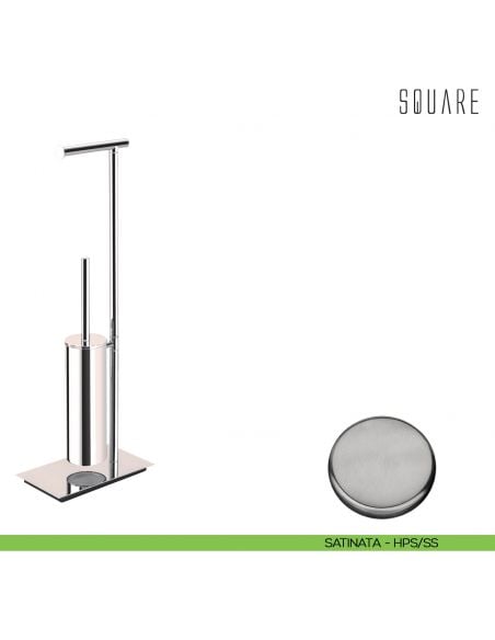 Piantana porta rotolo e porta scopino sospeso Colombo Design Square hps-ss