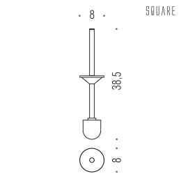 Manico con ciuffo Colombo Design Square B9958