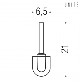 Ciuffo in setola con prolunga Colombo Design Units B1657