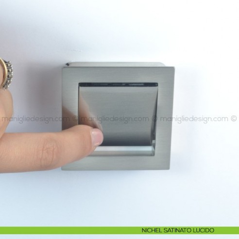 Maniglia incasso per mobile Confalonieri MB09107B nichel satinato lucido