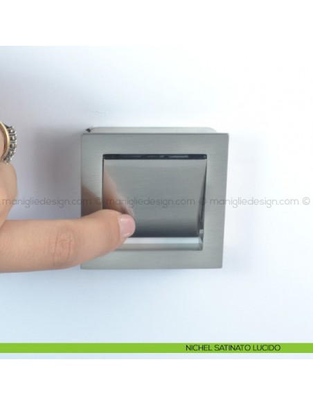 Maniglia incasso per mobile Confalonieri MB09107B nichel satinato lucido