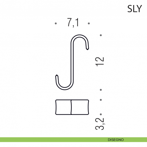Appendiabiti per termoarredi Colombo Design Sly W4800 disegno