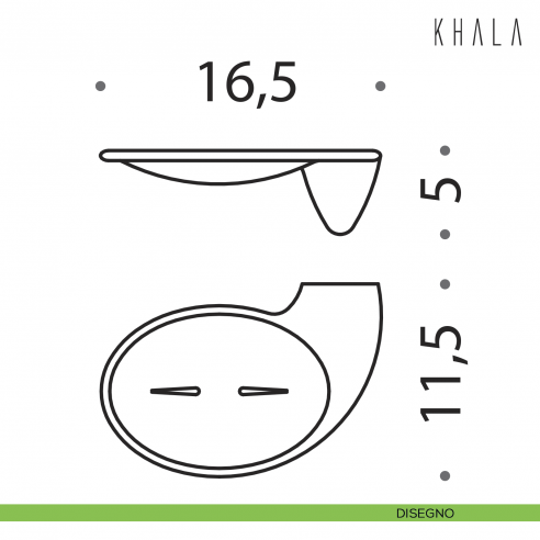 Porta sapone Colombo Design Khala disegno