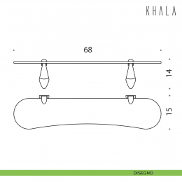 Mensola Colombo Design Khala 68 cm 2