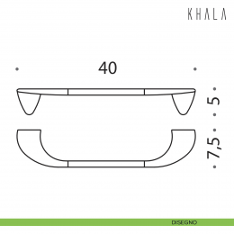Porta salvietta Colombo Design Khala 40 cm B1809 2