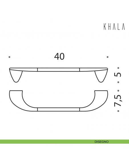 Porta salvietta Colombo Design Khala 40 cm disegno