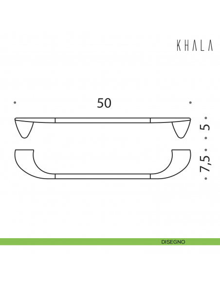 Porta salvietta Colombo Design Khala 50 cm disegno