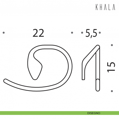 Porta salvietta ad anello Colombo Design Khala disegno