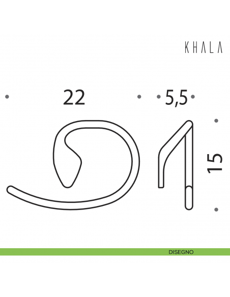 Porta salvietta ad anello Colombo Design Khala disegno