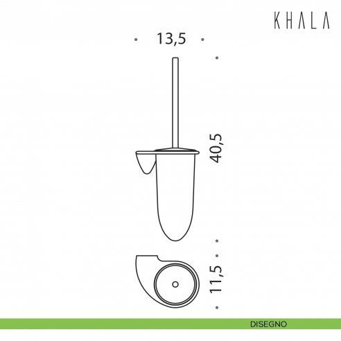 Porta scopino sospeso Colombo Design Khala disegno