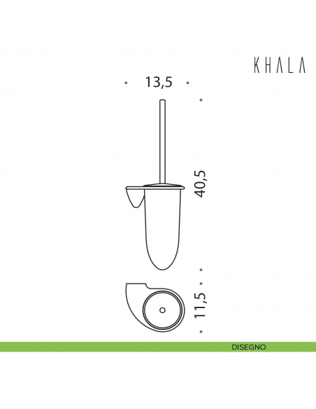 Porta scopino sospeso Colombo Design Khala disegno